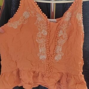 Love on a Hanger Floral Embroidered Top in Orange